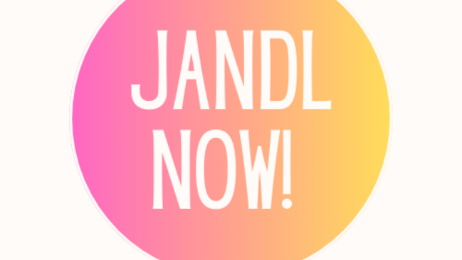 Bunter "Startknopf" für "JANDL NOW!"
