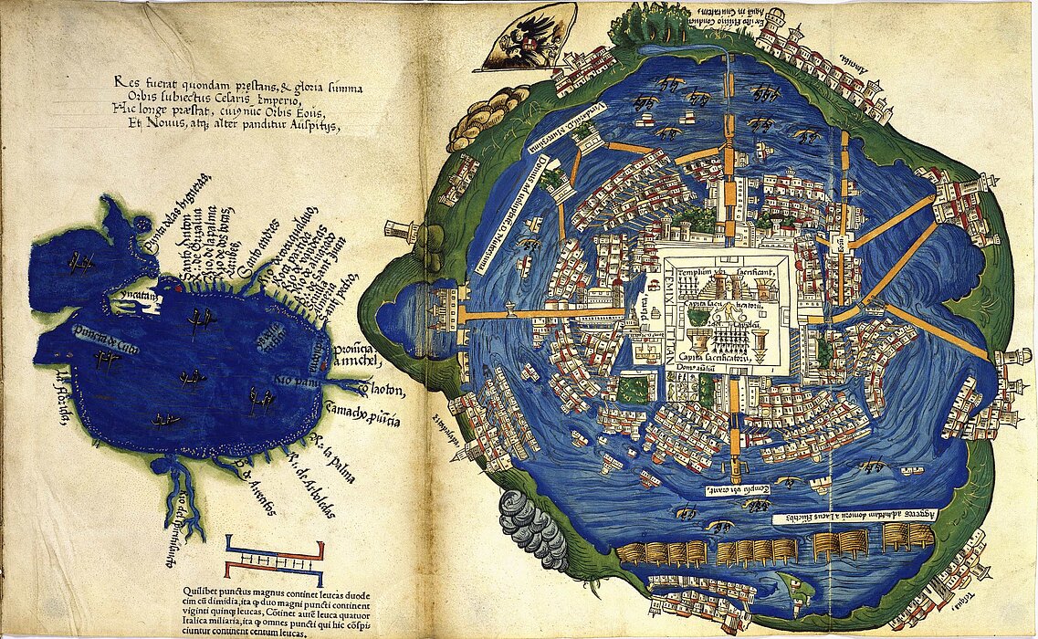 Abbildung der Karte von Hernán Cortés